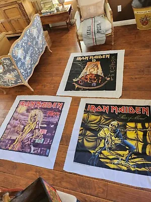 EXTREMELY RARE 1980s! 3! Iron Maiden Heavy Metal Wall Banner Flag EXCLUSIVE RARE • $1500