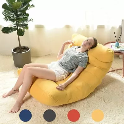 $99.30 • Buy Bean Bag Sofa Cover No Filling Chairs Lazy Bed Pouf Puff Couch Cotton Lounger 