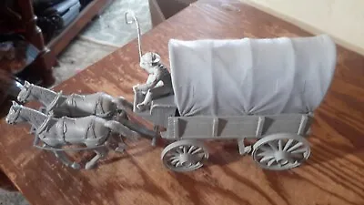 1959 Marx GRAY WAGON W/ Gray Top  RINGO Wagon Train Gunsmoke Western Playset • $205