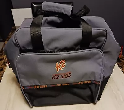 K2 Skis- Boot Bag Dual Zipper Gray Carry/Back Pack Pre-Owned • $49.99