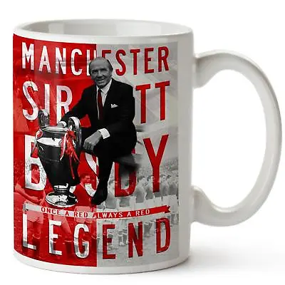 MATT BUSBY Mug MAN UTD Football Legend Cup Fathers Day Birthday Dad Gift LG70 • £12.95