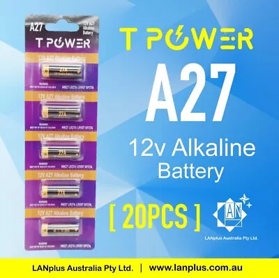 20x 27A 12V MN27 LR27A A27 LRV07 GP27A  Alkaline Battery Garage Car Remote Alarm • $10.99