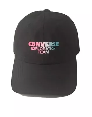 Converse Exploration Team Black Nylon Adjustable Strap Back With Buckle Cap Hat • $29.90