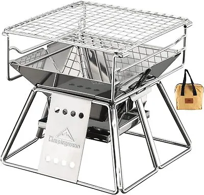 Small Size Stainless Steel Portable Tabletop Charcoal Grill With Carry Bag USA • $47.59