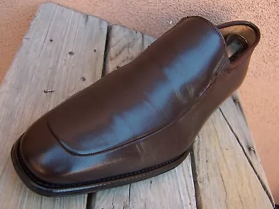 MAGNANNI Mens Casual Dress Shoes Soft Brown Leather Slip On Loafers Sz Size 9.5D • $89.99