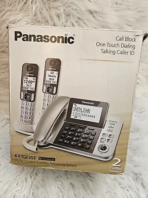 Panasonic KX-TGF352N Expandable Cordless Phone System OPEN BOX  Champagne Gold • $54.99