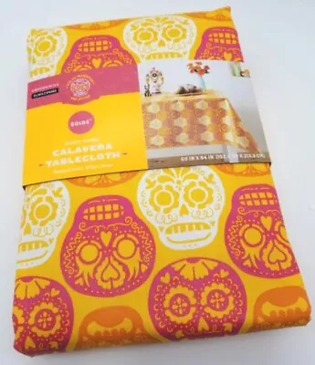 Day Of The Dead Sugar Skull Dia De Muertos Halloween Vinyl Tablecloth 60x84 In. • $3.99