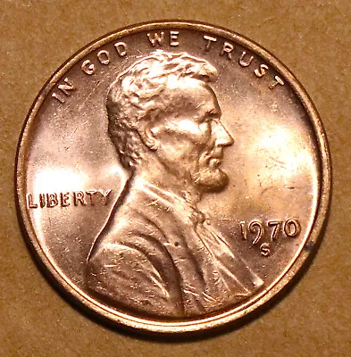 1970 S Lincoln Memorial Cents  BU • $1.70