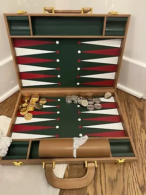 Vintage 1970s Gucci Backgammon Set In Leather Case • $2000