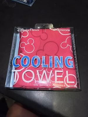 2022 Disney Parks Mickey Mouse Cooling Towel PINK Mickey Icon New In Box • $19.98