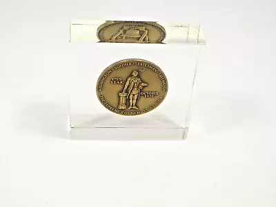 Item: 1975 Washington 175th Year Supreme Council 33 Degree Mason Coin In Lucite • $9