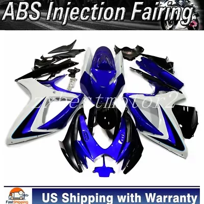 Fairing Kit For Suzuki GSXR600/GSXR750 06-2007 Blue Black Injection Bodywork Set • $474.99