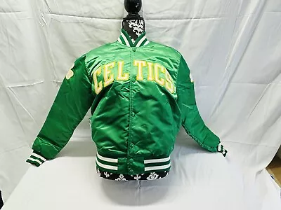 Vintage 80s Boston Celtics Starter Satin Jacket Green NBA Basketball Size M • $165