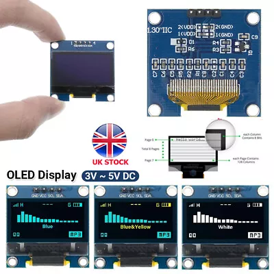 OLED Display 0.96  128x64 I2C SSD1306 For Arduino Uno Mega 2560 For Respberry PI • £4.40