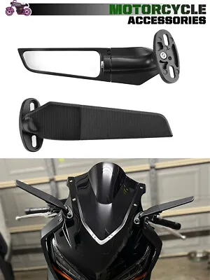 Fits Yamaha YZF R1 R3 R6 Adjustable Side Mirrors Rearview Wind Wing Mirror 1Pair • $33.32