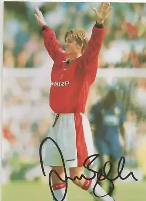 David Beckham (Manchester United) Preprint Autographed Postcard • £5
