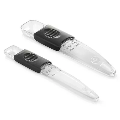 PAMPERED CHEF~Adjustable Measuring Spoon Set Of 2 #2258 Sliding Spoons • $10