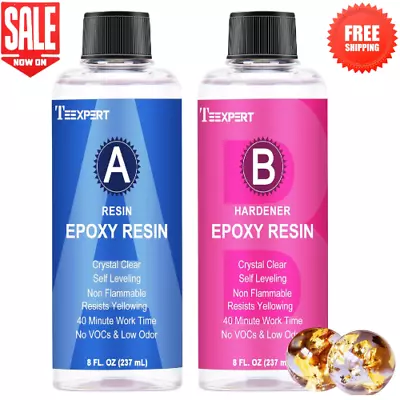 Epoxy Resin Kit 16Oz. Self-Leveling Crystal Clear & Bubble-Free Epoxy Resin NEW • $13.99
