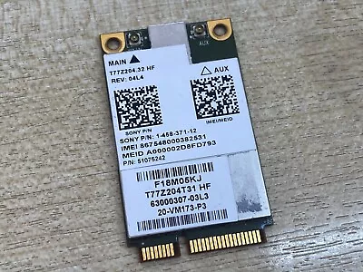 Sony Vaio VPCZ2 VPCZ21M9E PCG-41314M WWAN 3G Mobile Wireless Card 1-458-371-12 • $7.42