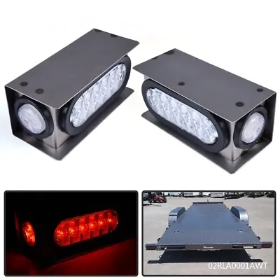 Steel Housing Box 6  Oval Tail Light 2  Marker Lights Fit For Trailer/Truck LED • $30.92