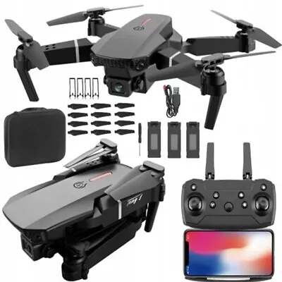 Dual Camera Remote Control Drone 4K WiFi With One-Key-To-Return Feature Quadcopt • $41.89