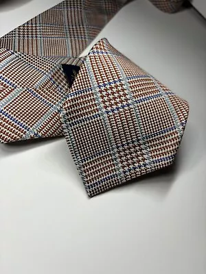 BROOKS BROTHERS Makers Houndstooth Tie Checked Multicolored Tie 61” • $29.96