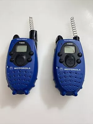 Lot Of 2 Motorola Talkabout T5100 Two Way Radio Cobalt Walkie Talkie Tested Zau • $12.77