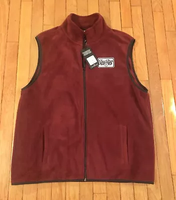 True Religion Polar Fleece Vest XL Burgundy NWT - MSRP $99.00 • $55