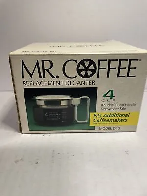 Mr Coffee 4 Cup D40 Replacement Carafe Decanter Pot Brown NEW In Box NIB • $15