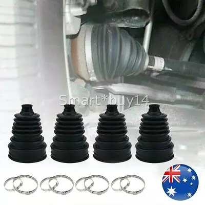 4X Silicone CV Drive Shaft Boot Kits/Universal Round Clamp Replacement Set NEW • $36.95