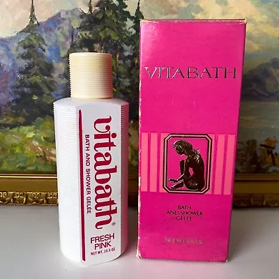 READ Original Vitabath FRESH PINK 10.5 Oz Moisturizing Bath Shower Gelée Gel NOS • $88