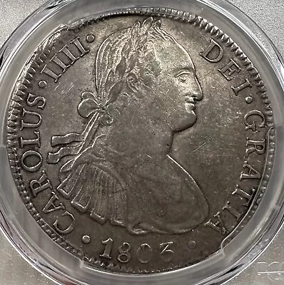 1803-Mo FM MEXICO ~ 8 REALES ~ PCGS AU DETAILS ~ SILVER CROWN ~ WELL STRUCK! • $97