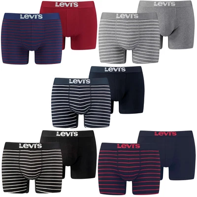 Levis Mens Vintage Stripe Boxer Shorts/ Trunks (2-Pack) • £18.99