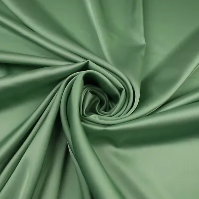 OVER 50 COLOURS Fine Silky Smooth Liquid Sateen Satin Dress Fabric Drape Lining • £1.50