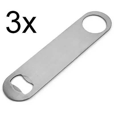 3x Bar Blade Speed Bottle Opener Stainless Steel Flat Beer Can Opener • $13.99