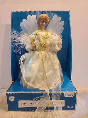 Holiday Time - 12  - LED Fiber Optic Angel Christmas Tree Topper -  NEW! • $16.95