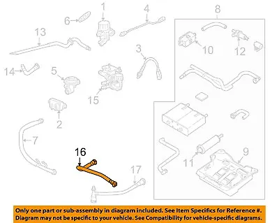 Lincoln FORD OEM 03-11 Town Car 4.6L-V8 Emission-Tube 8W1Z9D289A • $15.38