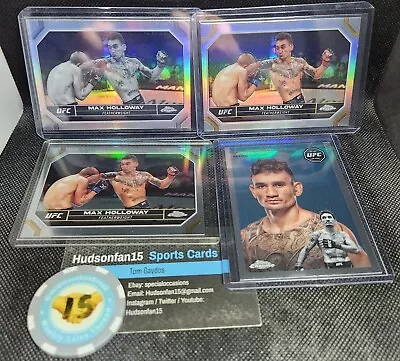 Max Holloway 4x Lot 2024 Topps Chrome UFC Negative Refractor 1954 & Base #131 • $11.99