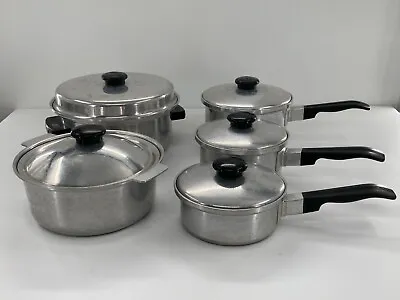 Vintage Kitchen Craft Cookware Set Aluminum Pots Pans Lids Dutch Oven Stockpot • $64.99