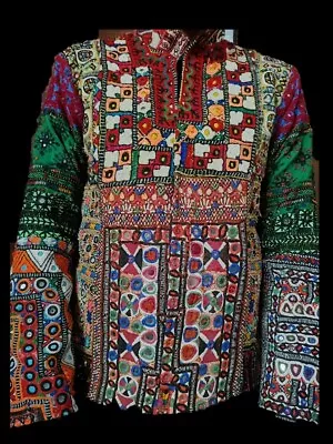 Banjara Vintage Jacket Kuchi Afghan Patchwork Handmade Embroidery Indian Jacket • $269.22