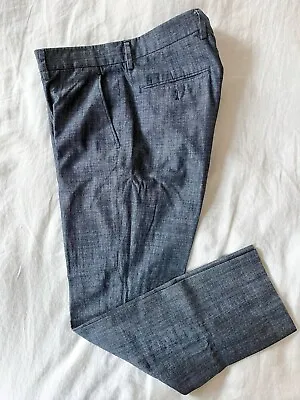 J.Crew Slim Bedford Straight Leg Cotton Chino Chambray Pants 30x30 • $35