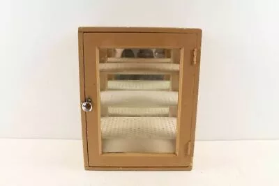 Antique Wooden & Glass Medical Doctor Dentist Instrument Cabinet 15x12x8 • $195