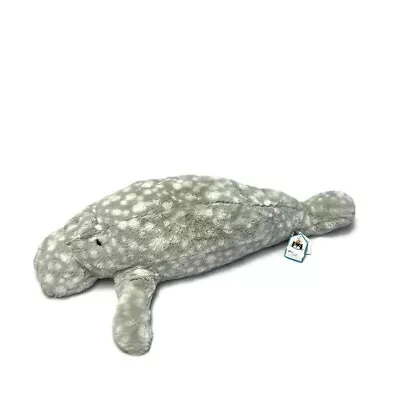 Jellycat Billow Manatee Soft Toy Grey Spotty Sea Cow Plush 22” Stuffed Animal • $139.99