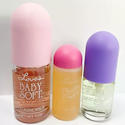 LOVE'S BABY SOFT Cologne + Cologne Mist By MEM -VINTAGE ORIGINAL! + Sheer Petals • $49.99