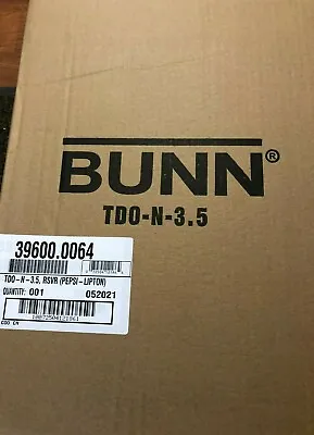 Bunn TDO-N-3.5 Commercial Grade Narrow Iced Tea Dispenser 3.5 Gallon 39600 • $99.99