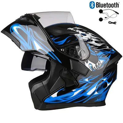 £69.75 • Buy DOT Flip UP Modular Motorcycle Helmet Bluetooth ATV FULL FACE Motorbike Helmet