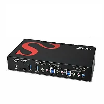 SIIG 4-Port HDMI 2.0 4K HDR KVM Switch Smart Console With USB 3.0 Multi-Media • $496.79