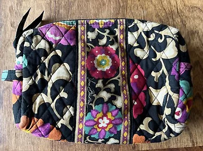 Vera Bradley Small Makeup Bag Clutch Suzani Travel Wallet Cosmetic EUC • $10