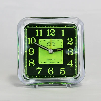 $17.90 • Buy Clear Minimalist Analog Alarm Clock Analogue Battery Desktop Table Bedside Fluro