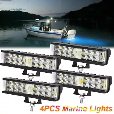 4Pcs High-Power White Waterproof Boat Spreader LED Deck/Marine Lights Spot Lamp • $37.99